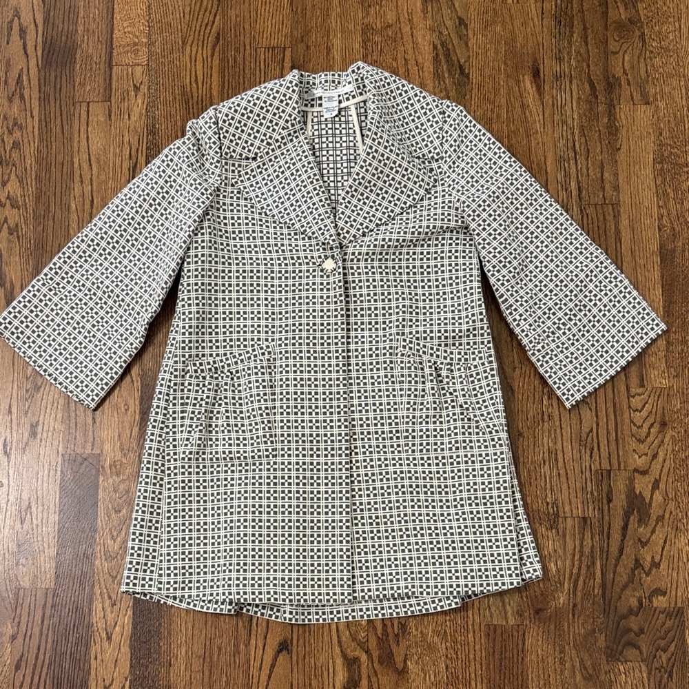 Diane Von Furstenberg Monochrome Patterned Jacket